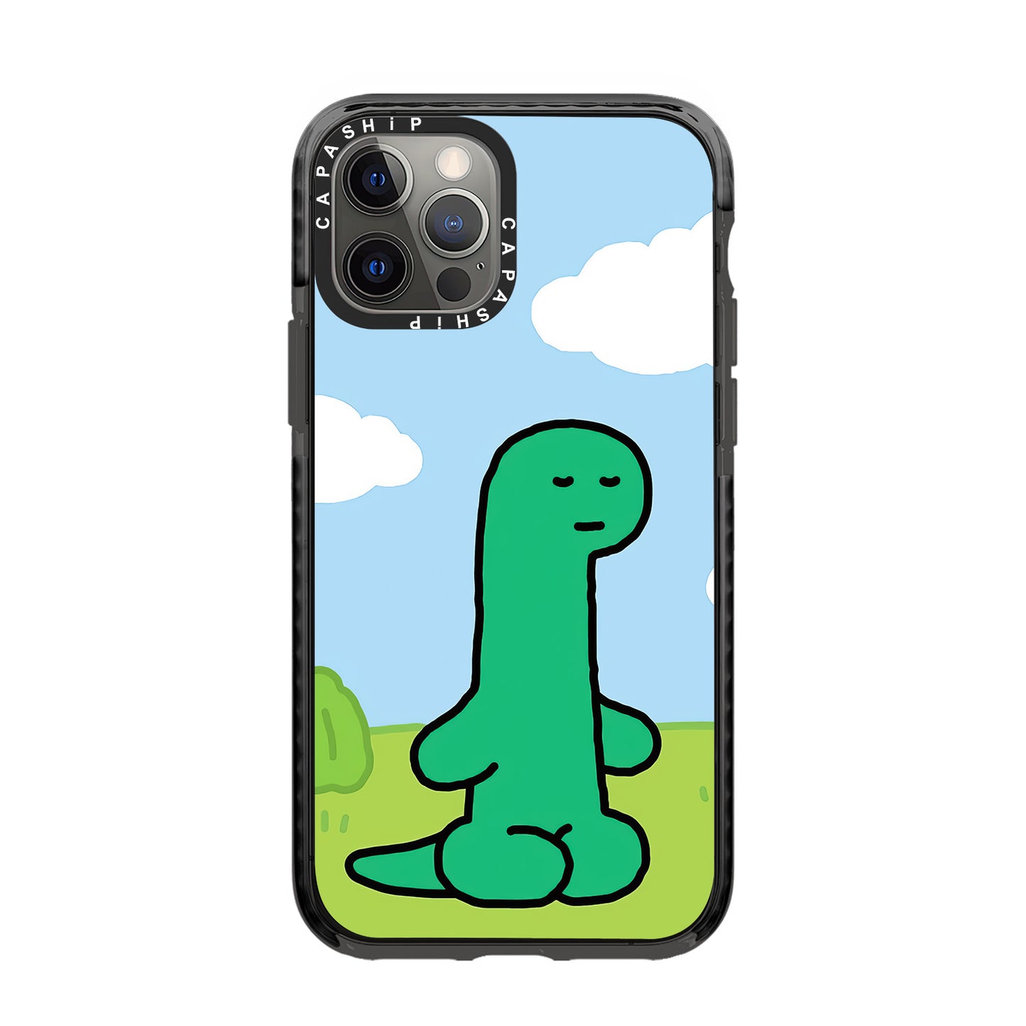 Green dinosaur phone case for iPhone