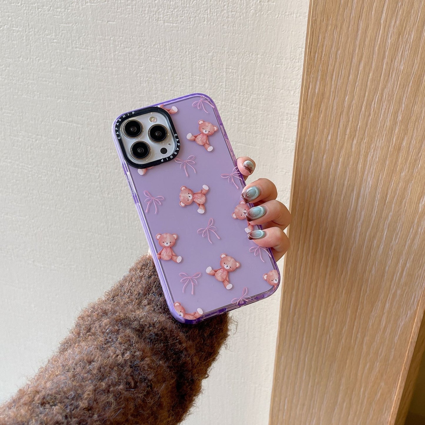 Little bear phone case for iPhone