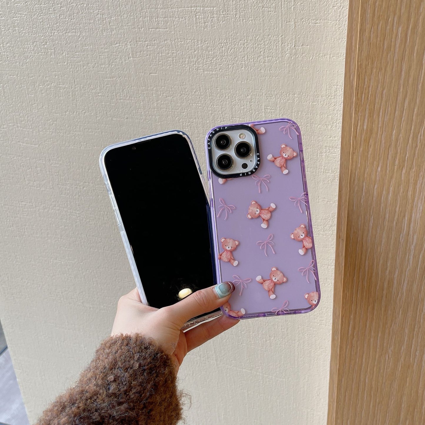 Little bear phone case for iPhone