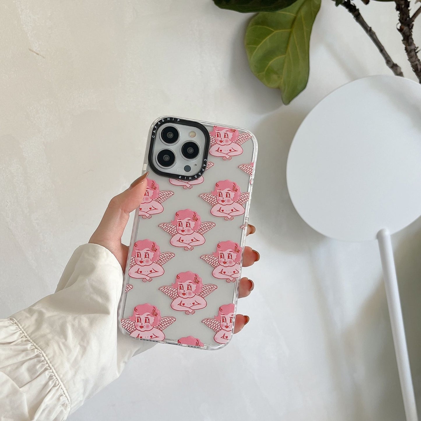 Pink Angle phone case for iPhone