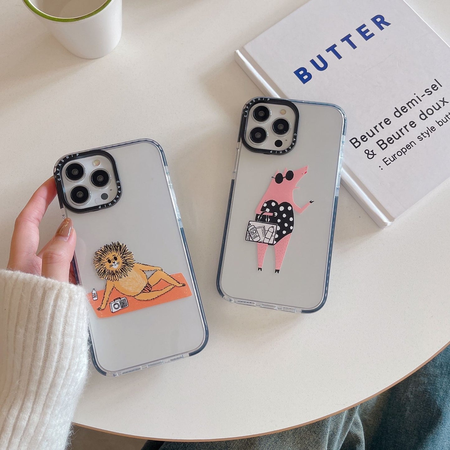 Lion&pig phone case for iphone