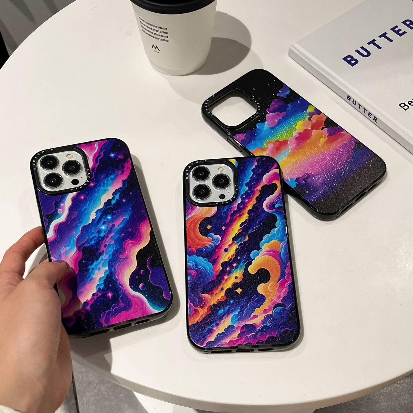 Colorful clouds phone case for iPhone