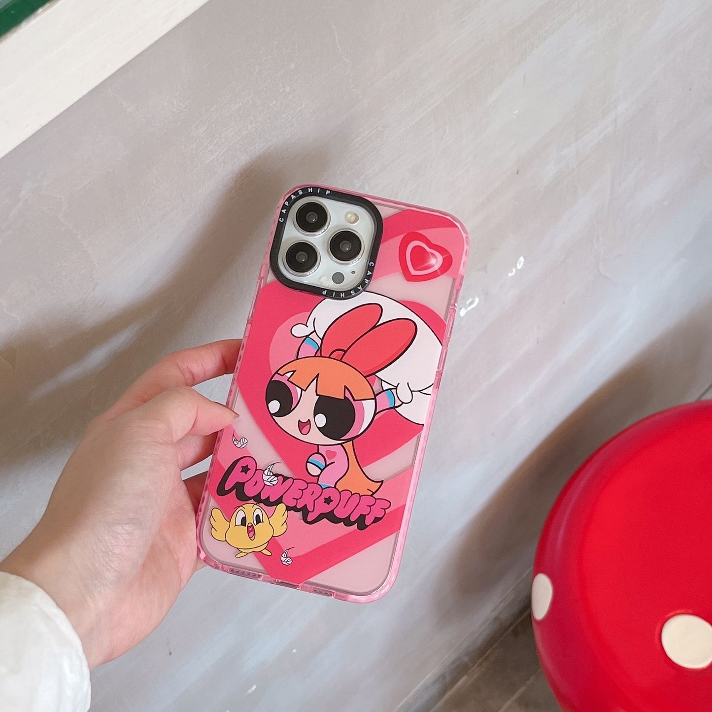 Little girl police design phone case for iPhone