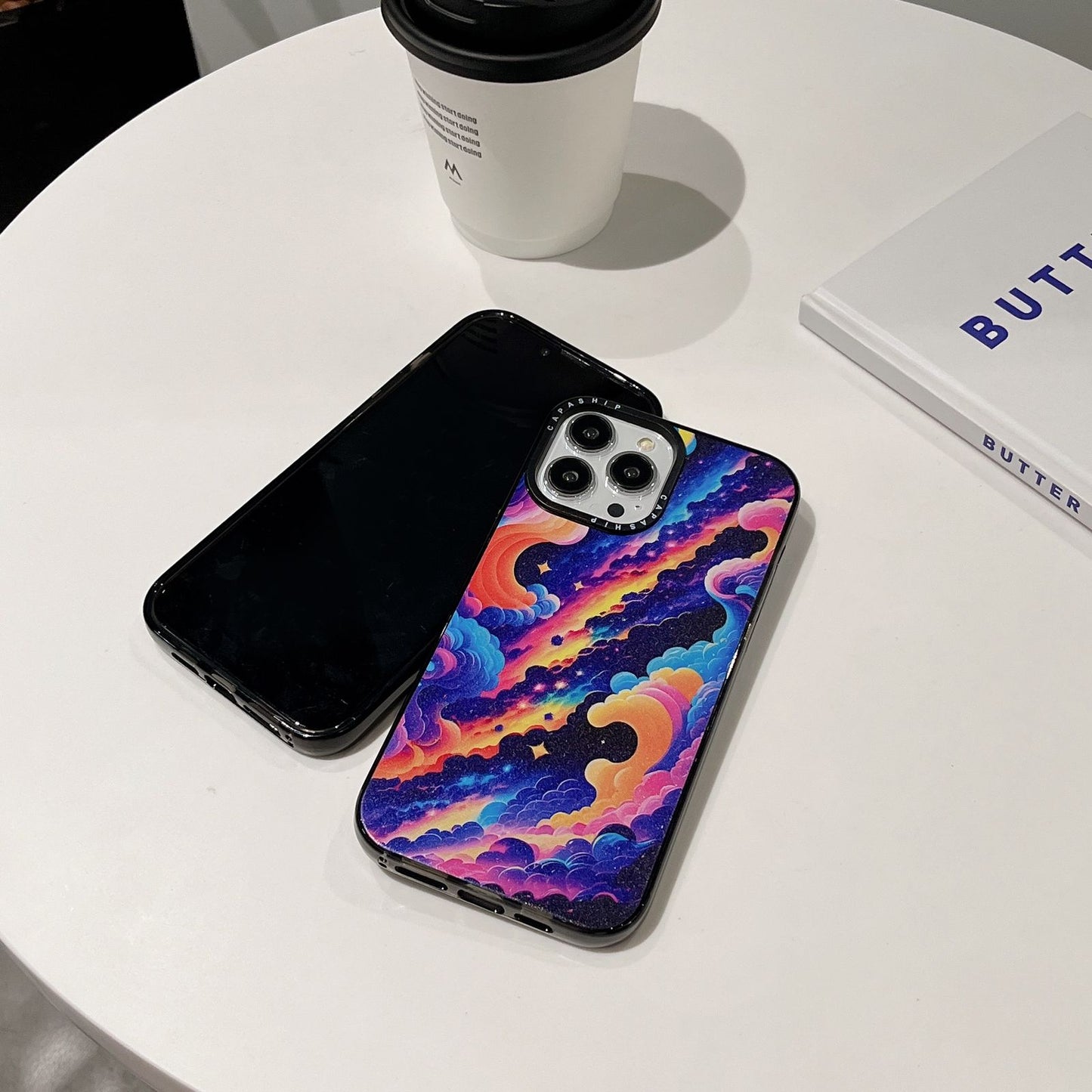 Colorful clouds phone case for iPhone