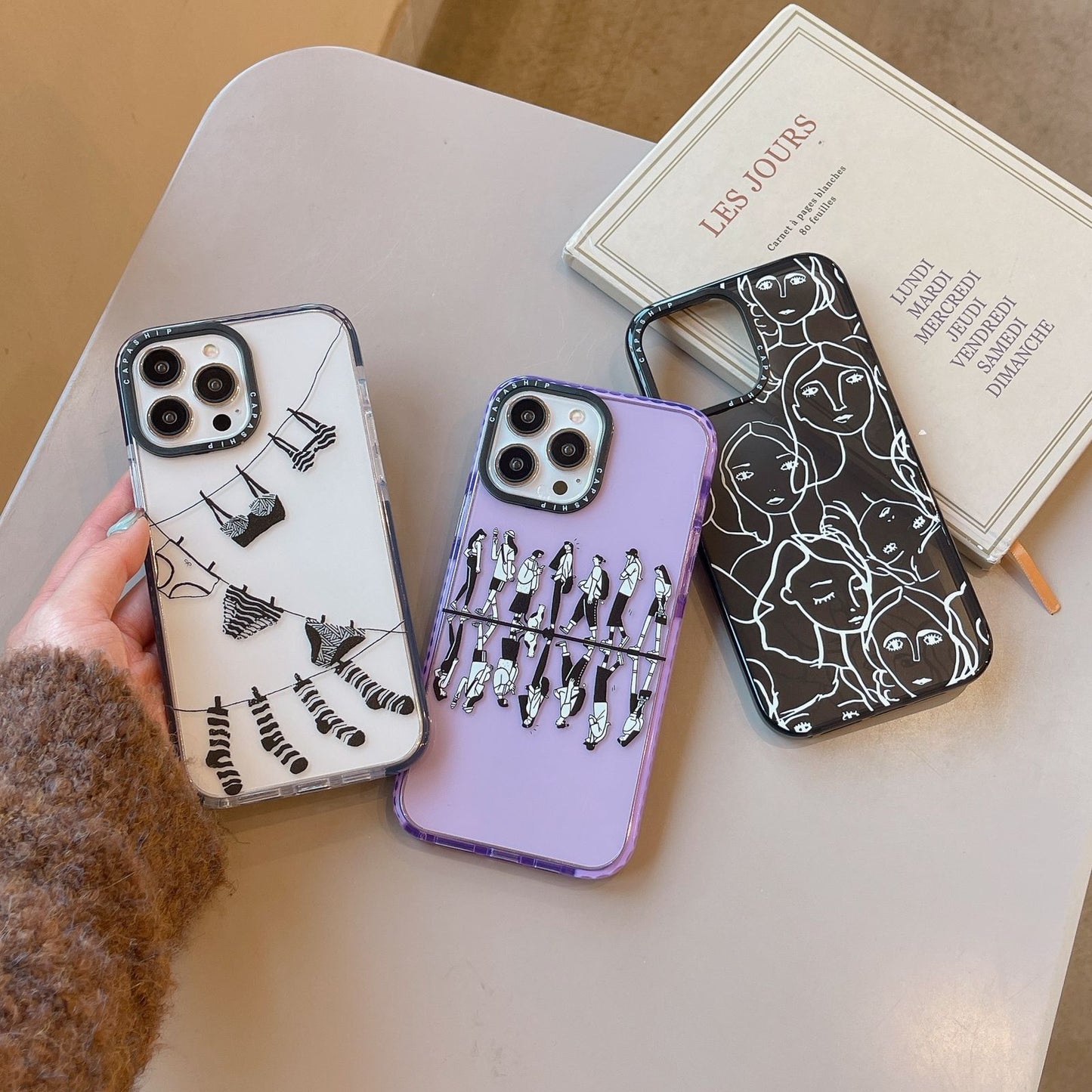 Simple girl phone case for iPhone