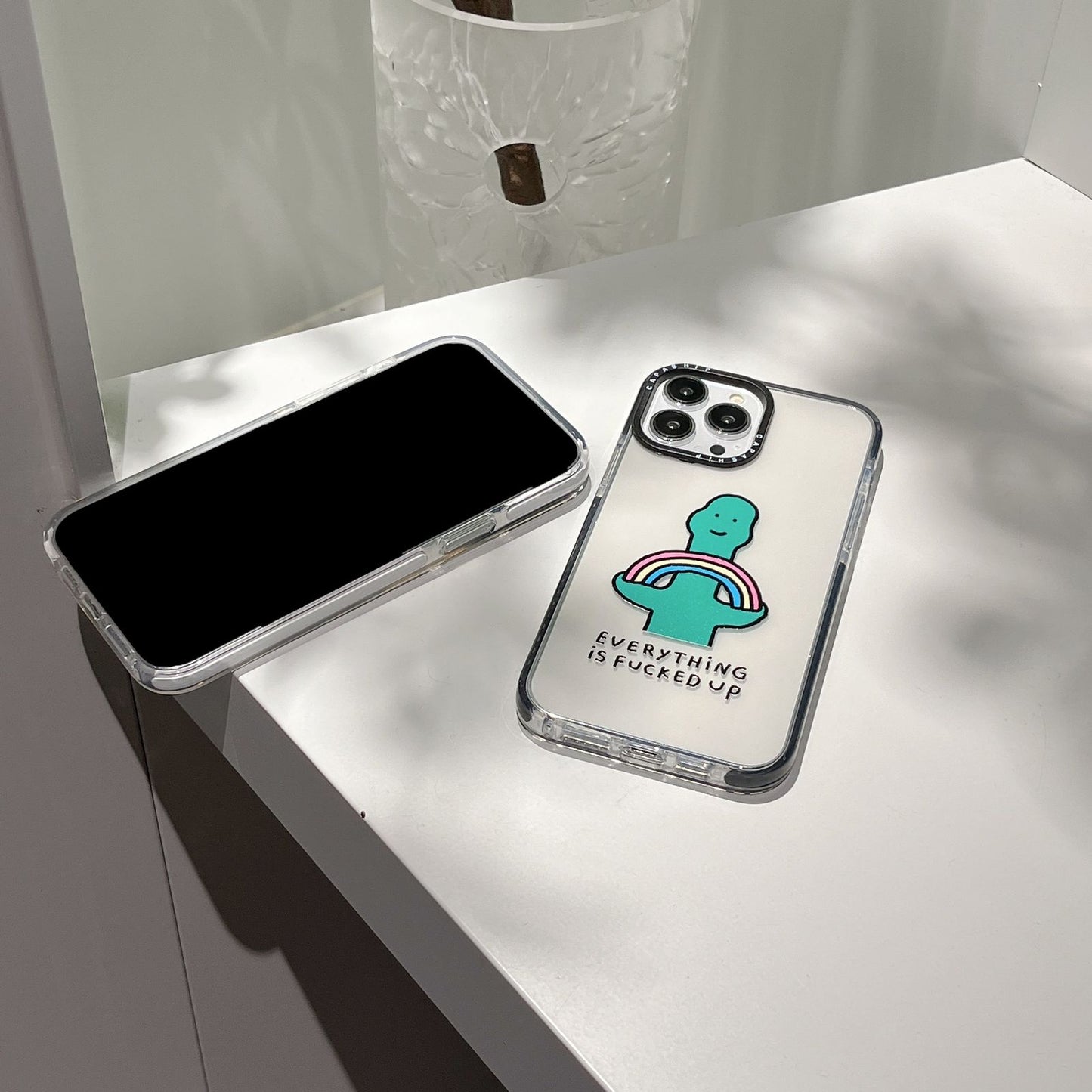 Green dinosaur phone case for iPhone