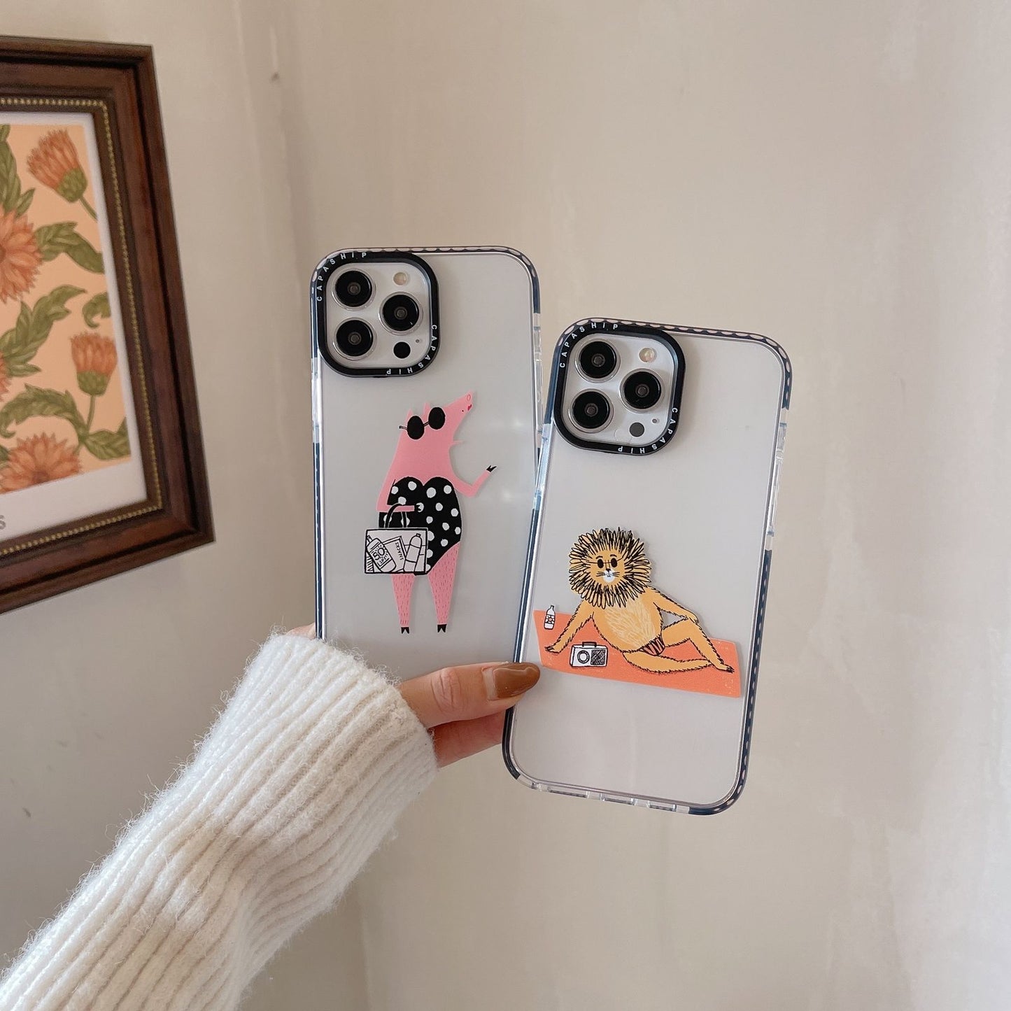 Lion&pig phone case for iphone
