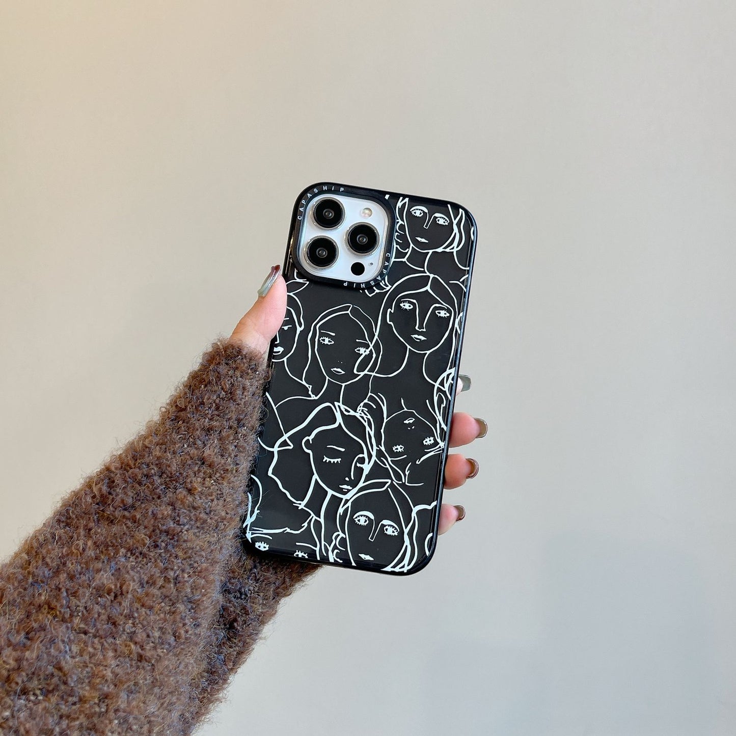 Simple girl phone case for iPhone