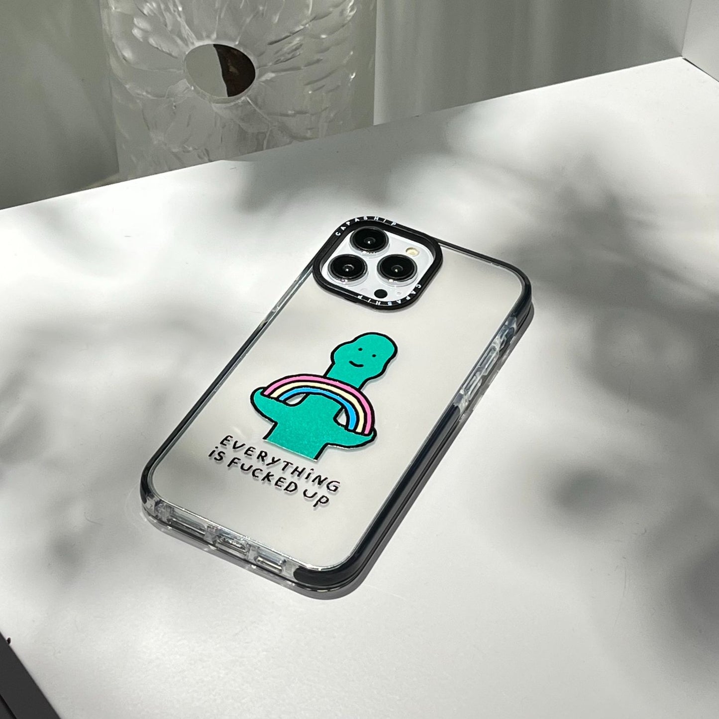 Green dinosaur phone case for iPhone