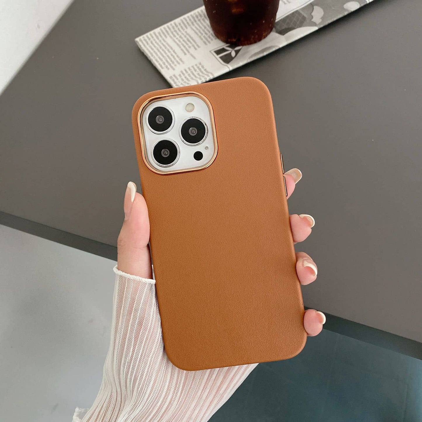 Leather Touch Feeling Case for iPhone 14/Pro/Max/Pro Max