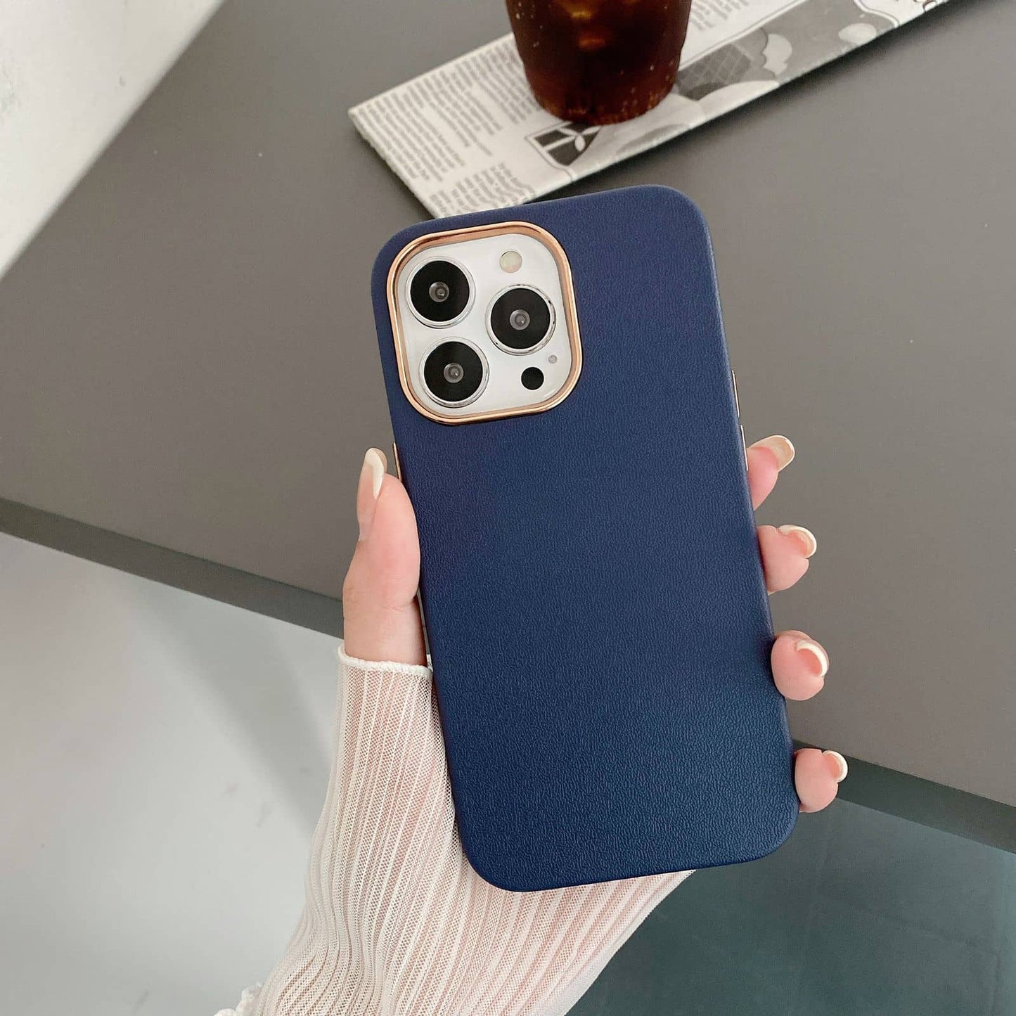 Leather Touch Feeling Case for iPhone 14/Pro/Max/Pro Max