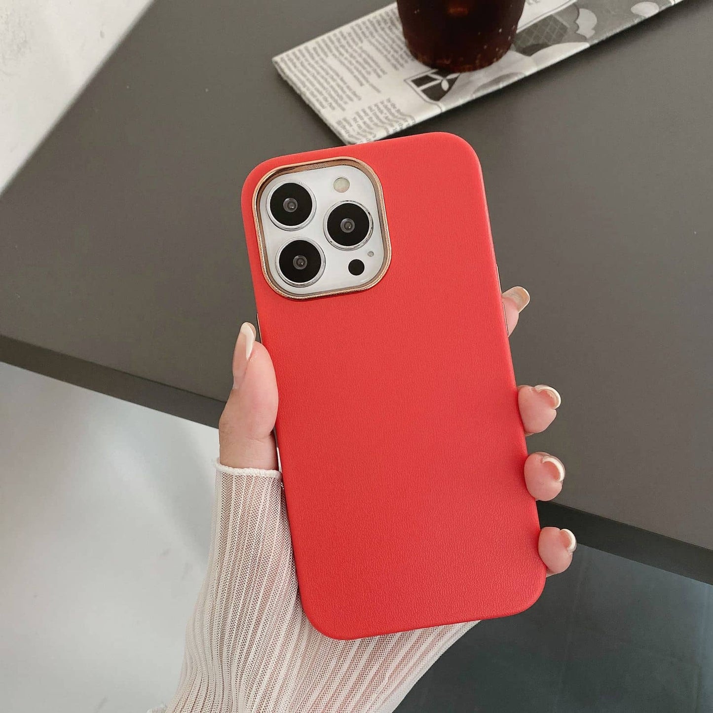 Leather Touch Feeling Case for iPhone 14/Pro/Max/Pro Max