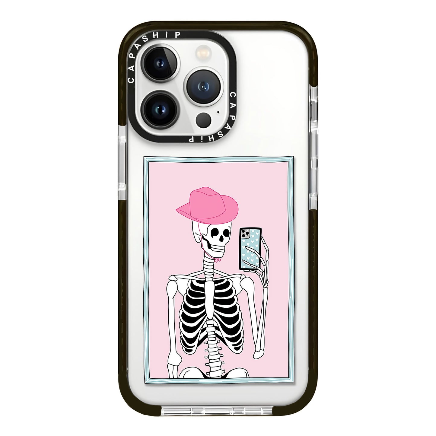 Skeleton selfie phone case for iPhone