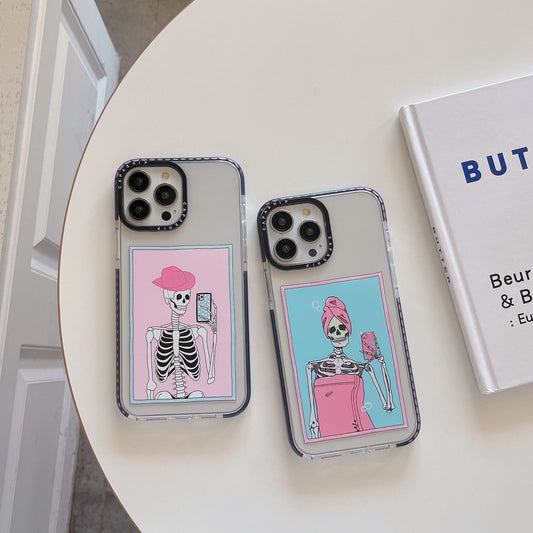 Skeleton selfie phone case for iPhone