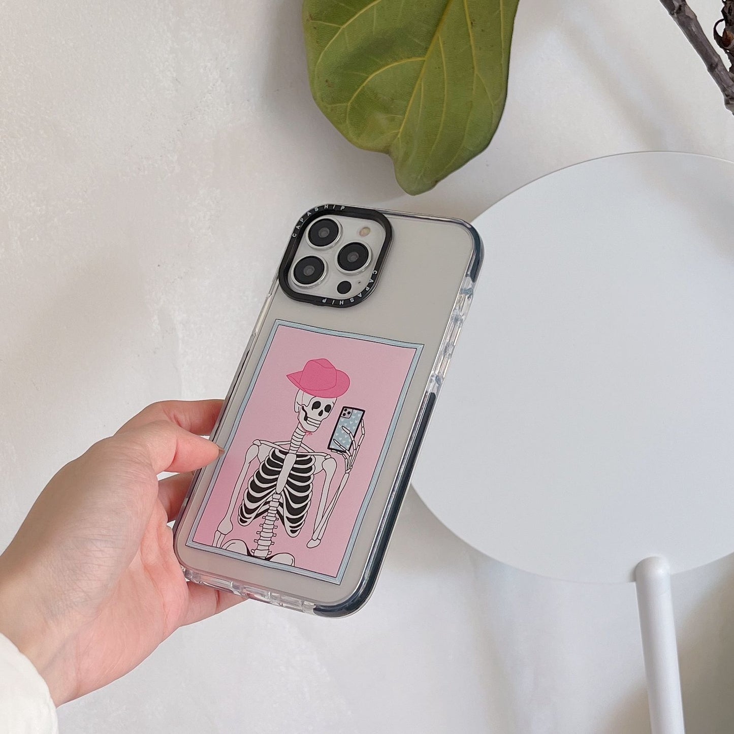 Skeleton selfie phone case for iPhone