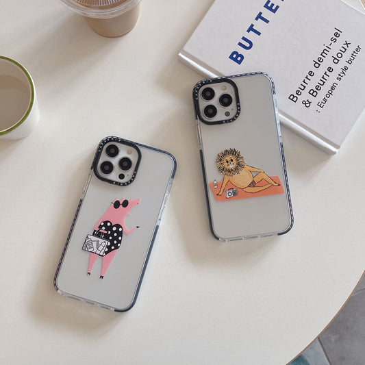 Lion&pig phone case for iphone